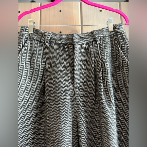 NWT Elle Grey Herringbone Cuffed Trouser - Picture 4 of 9